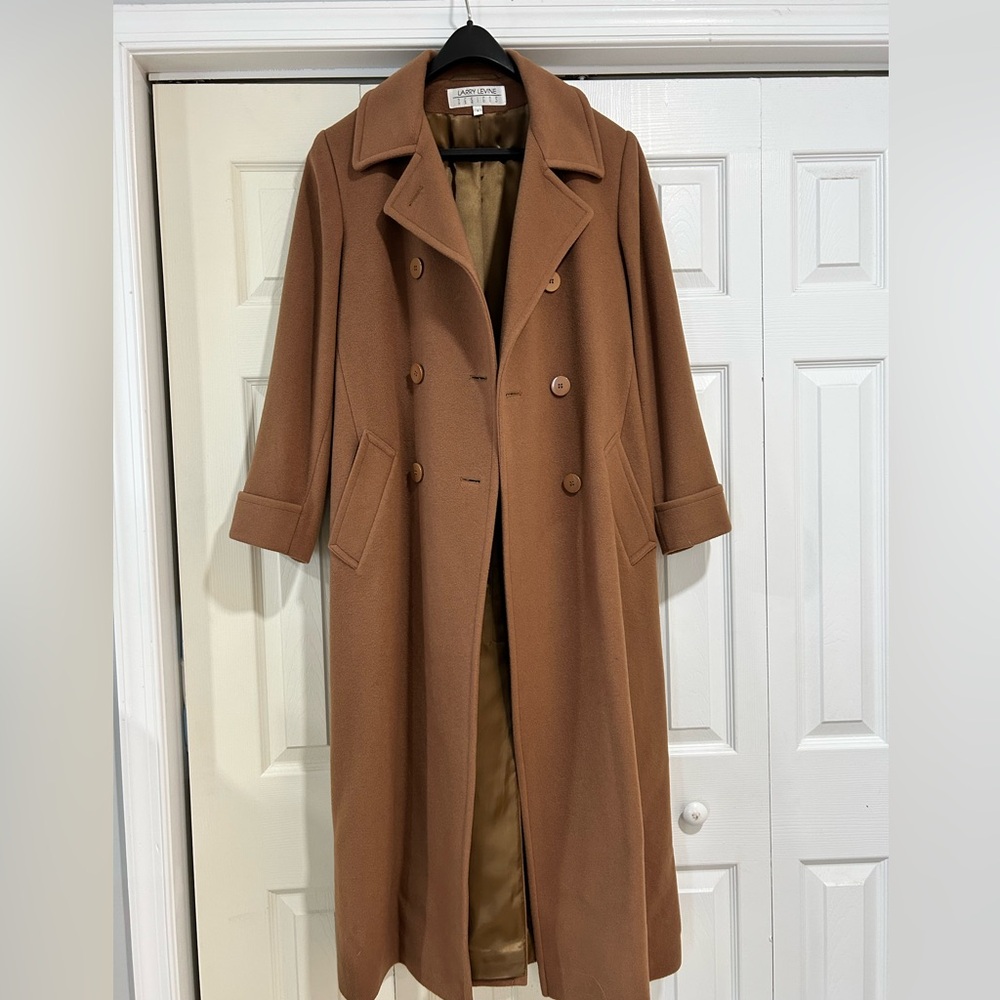 Vintage Larry Levine Lambswool&Cashmere Women's Tan/Brown Coat (NEVER WORN)